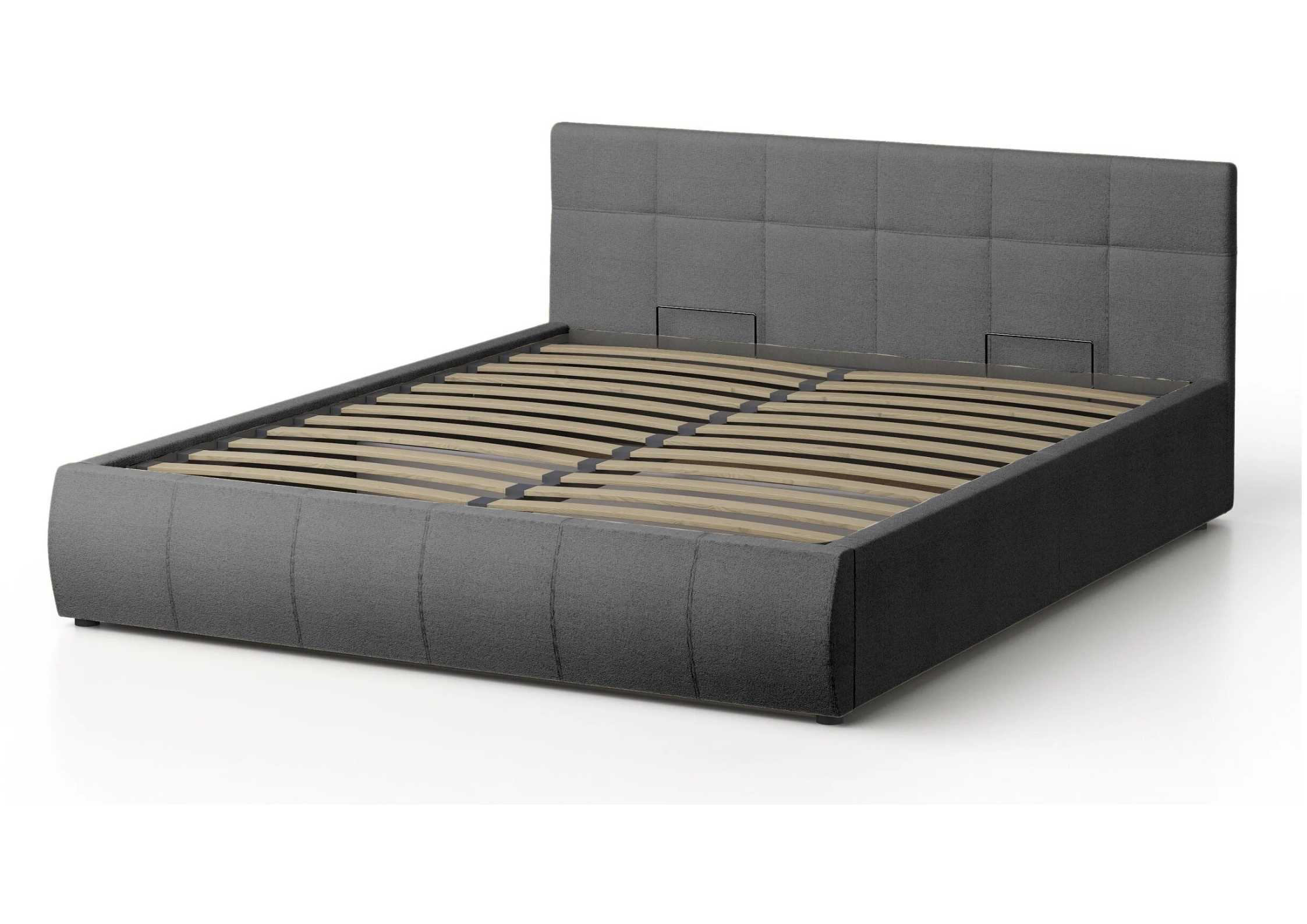 Grafitowe łózko 120x200cm